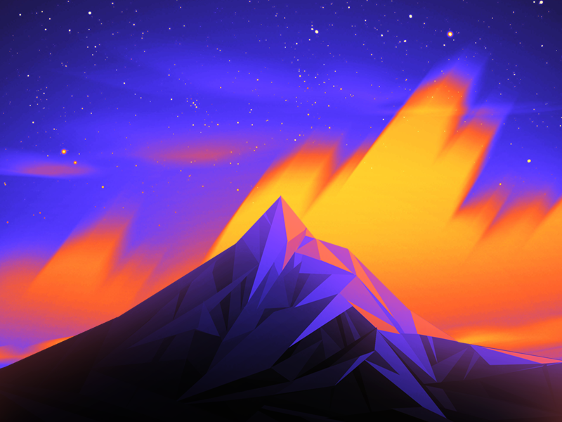 Robbie Daymond - Visuals illustration landscape poly low poly mountain visual design