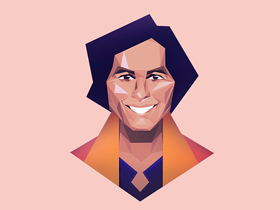 Robbie Daymond Portrait character design face geometric illustration low poly origami poly portrait
