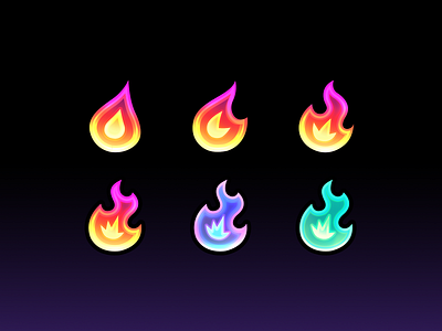 Twitch Badges fire icon flames gradient icons l.a.v.a subscriber badges twitch twitch.tv