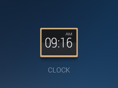 Clock clean clock flat icon stosion