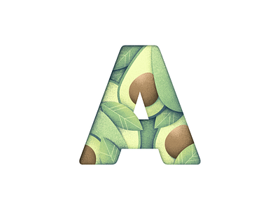 Cyrillic alphabet 1/33 alphabet avocado design fruit grain texture grit illustration texture vector vegetables vegetal