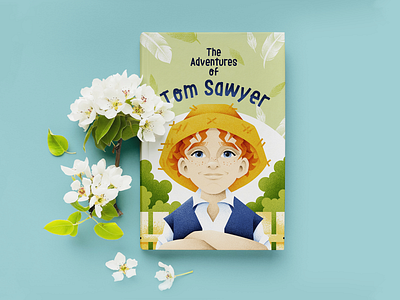 Tom Sawyer book characters child cover book cover design design grain texture grit illustration texture tom sawyer vector