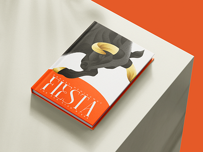 Fiesta animal book book cover bull design grain texture illustration texture vector