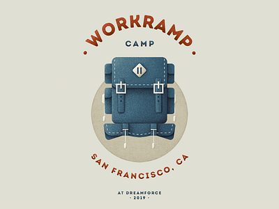 Camp Theme backpack camp design flat grain texture grit journey print t shirt texture vector