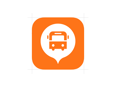 Bus icon app bus car icon logo pin