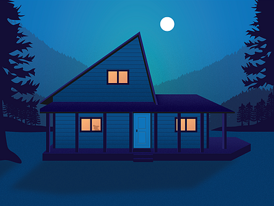 Cabin in the Woods cabin house pnw vector