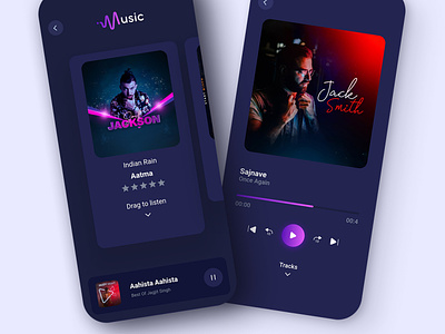 Music app animation with flutter
