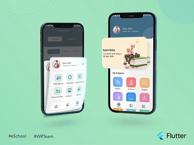 eSchool - school management app animation app appdesign appui codecanyon eshool flutterapp fluuter graphic design smartkit ui