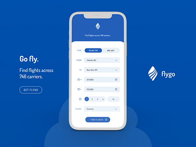 Flight Search branding daily ui mobile