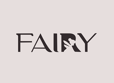 Fairy Logo branding design fairy logo negative space typogaphy vector