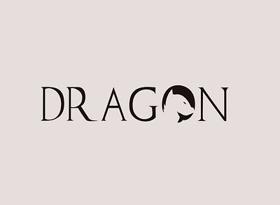 Dragon Logo branding design logo negative space typogaphy vector