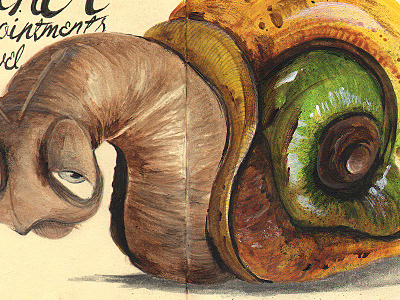 Markpenxa Sketchbook 038 illustration insect moleskine sketchbook snail