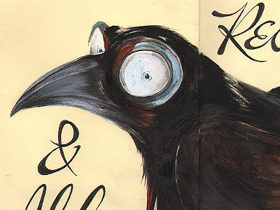 Markpenxa Sketchbook 036 bird crow illustration moleskine sketch sketchbook