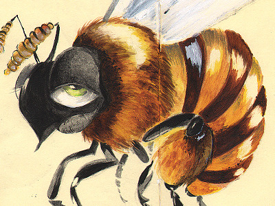 Markpenxa Sketchbook 035 bumble bee illustration insect moleskine sketch sketchbook