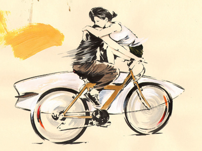 Moscow bicycle bike ride illustration moleskine moscow romance russia sketch sketchbook surf