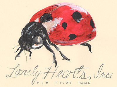 Lonely Hearts Old Folks Home illustration insect ladybug moleskine sketchbook