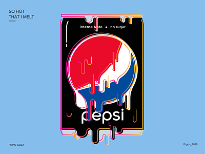 So hot that i melt_Pepsi-Cola climate change cola design idea illustration pepsi vector
