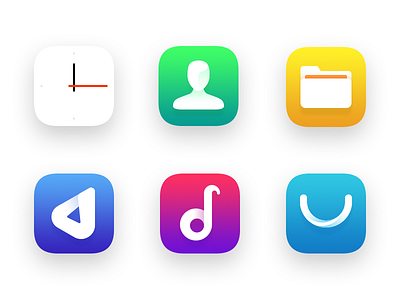 Mobile Phone Icon Design part02 android clock contacts folder icon market music os video