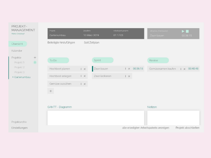 Project management tool ux ui design ux designer ux design ux user interface uiux ui design ui mint minimalism interface illustration design dashboard clean branding board adobe xd adobe
