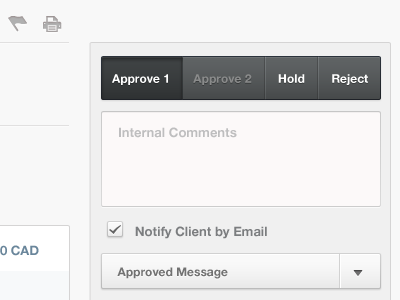 Approval Controls dropdown minimalist push toggle textbox ui