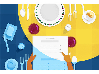 Have a Colorful Meal! flat design flat illustration homepage graphic homepage illustration illustration landing page graphic online illustration texture