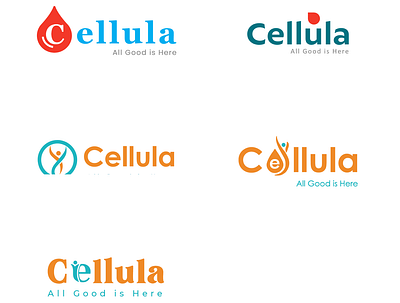 Cellula Logo design flat icon logo typography