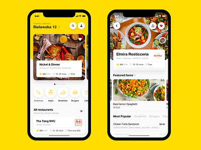 food app app branding design flat layout mobile app mockup typography ui vector