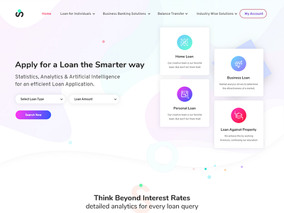 Loan_Homepage design flat layout mockup typography web