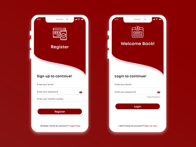 Login and Register Concept