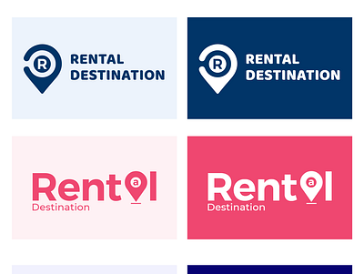 Rental Destination Logo branding design flat illustration logo