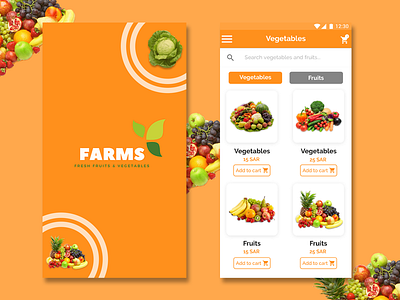 Food App app branding design flat icon logo ui ux