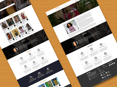 Fashion Website design flat ui web website