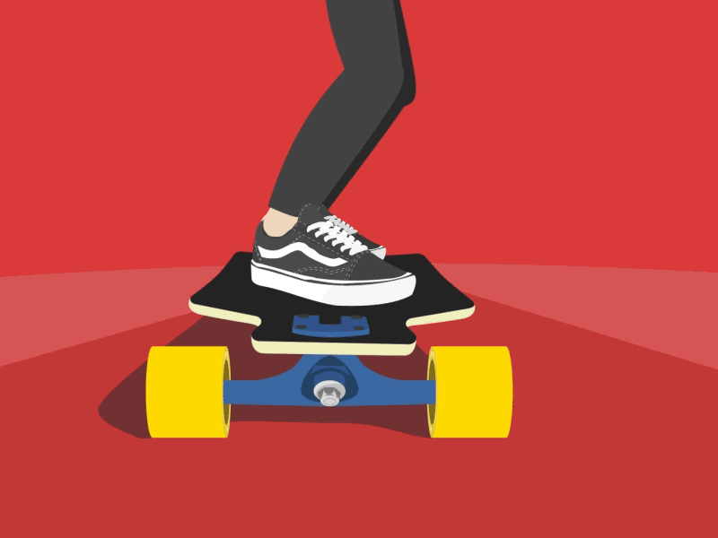 Free ride 2d after effect animation free freedom longboard motion motion graphics red ride skate