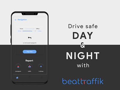 Beat Traffik App branding flat logo ui ux