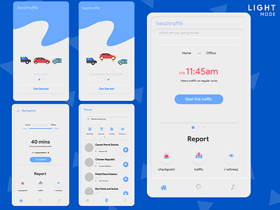 Beat Traffik (Light Mode) design mobile mobile app mobile ui travel ui ux