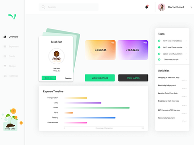 Vee Card - Dashboard