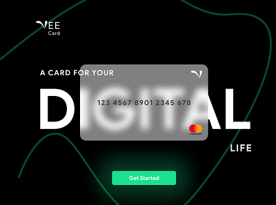 Vee Card design trend desktop flat glassmorphism ui ux