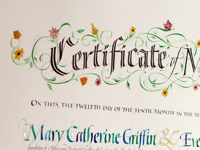 Marriage certificate 