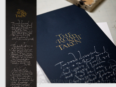 The Road Not Taken-Commission johnstevens pencalligraphy