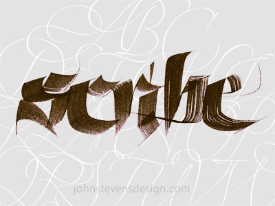 Scribe | Brush black brush calligraphy fractur gothic johnstevens letter