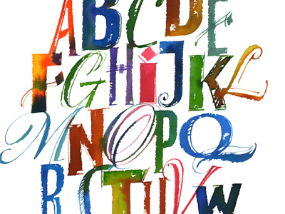 Watercolor Alphabet funtypography