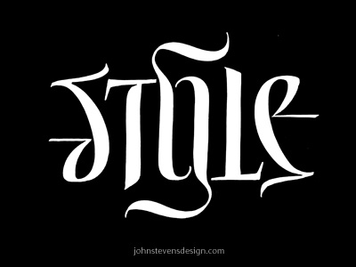 Style ambigram letterforms tattoo