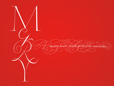 Merry 2013 calligraphy christmas johnstevens