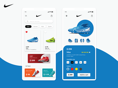 Nike Redesign adobe illustrator adobe xd app design illustration redesign ui ux