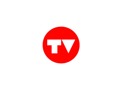 Tv design logo vector