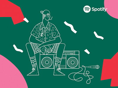 Rapper - Advertisement illustration project for Spotify