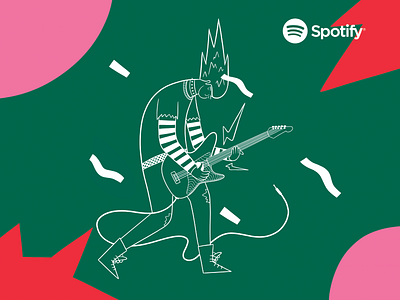 Guitarist - Advertisement illustration project for Spotify