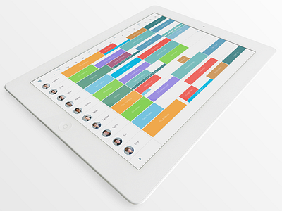 Horizon on iPad avatar ipad planner planning popup render resource team management timeline ui ux web