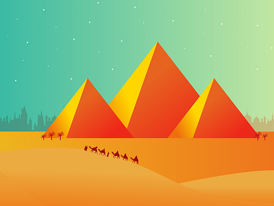 The Pyramids adobe art design digital digital art flat illustration vector