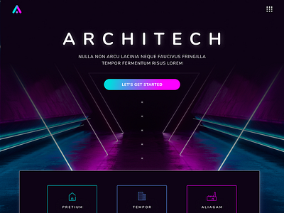 ATRCHITECH - Landing Page atheros brand identity branding design gradient landing page minimal ui ux uxui web website